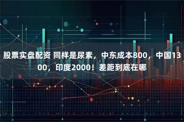 股票实盘配资 同样是尿素，中东成本800，中国1300，印度2000！差距到底在哪